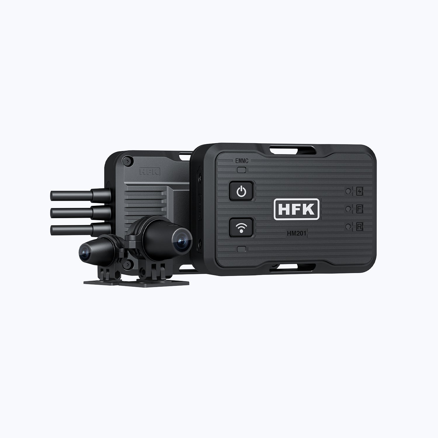 HFK HM201 Motorcycle Dash Cam – Dual Lens Full HD Camera with Night Vision