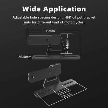 HFK Oil Pot Bracket – Durable CNC Aluminum Motorcycle Fluid Reservoir Holder